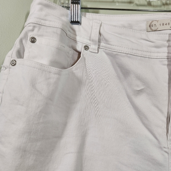 C Est 1946 White Denim Jean Capris, sz 18 - Picture 3 of 9